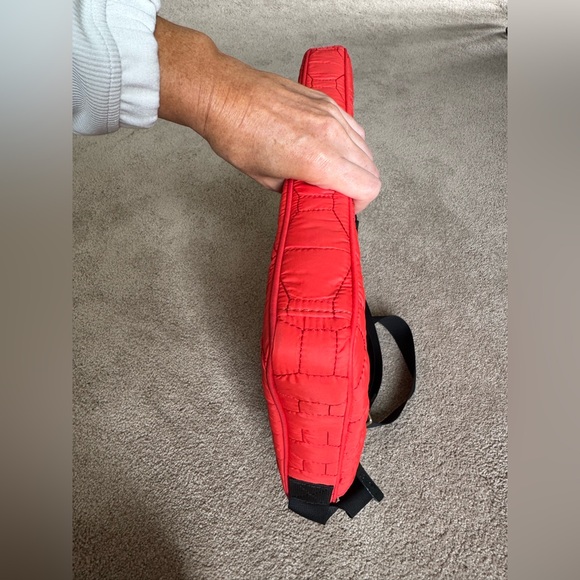 Kate Spade Quilted Bag EUC Signature Spade Quilted Chad Laptop Bag Red Orange - Picture 13 of 17